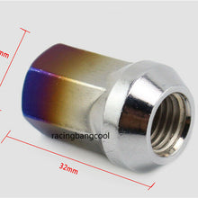 20pcs /set 32mm Racing Roasted M12x1.25 Blue Stainless Steel Wheel Lug Nuts