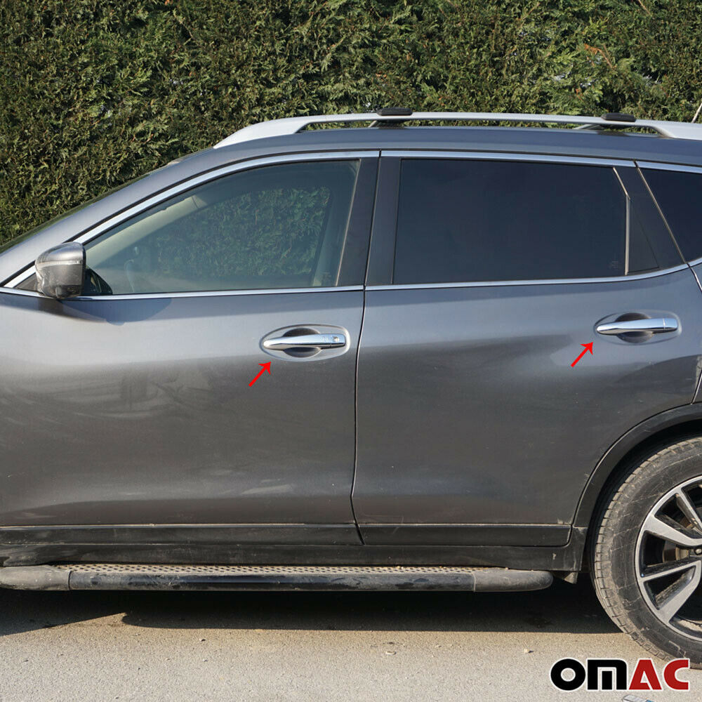 Chrome Door Handle Cover Trim S. Steel 8 Pcs for Nissan Rogue Sport 2017-2020
