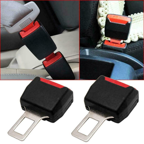 (2) Car Safety Seat Belt Buckle Alarm Eliminator Code Error Fix Extension Clip