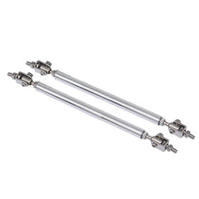 8" to 11" Silver Bumper Lip Splitter Strut Rod Tie Support Bars Aluminum Alloy