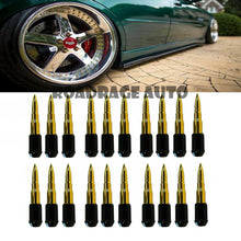 For Subaru Nissan Infiniti M12X1.25 Wheel Rim Screw Gold BULLET Lug Nuts 20Pcs