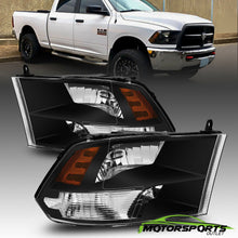 [Anti-Fog]For 2009-2018 Dodge Ram 1500/2500/3500 Black Quad Headlights LeftRight