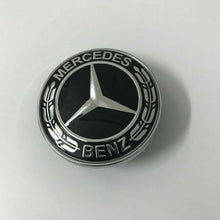 OEM 0008171701 For Mercedes Benz Hood Black Flat Laurel Wreath 3D Badge Emblem