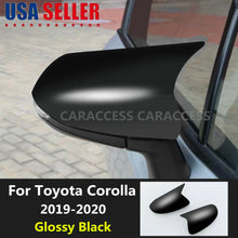 For 2019-20 Toyota Corolla Glossy Black SideOX horn Rearview Mirror Cover Trim