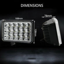 4pcs 4x6'' 75W Led Headlights Hi-Lo Sealed Beam for Peterbilt Kenworth T800 W900