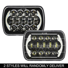 7x6 5X7 120W LED Headlight Halo DRL For 86-95 Jeep Wrangler YJ Cherokee XJ Chevy