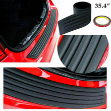 35.4" Rear Bumper Guard Trunk Edge Sill Black Rubber Protector Cover For Car SUV