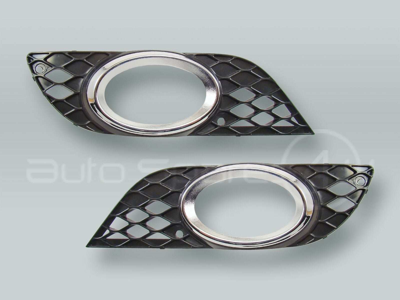 Fog Light Grille with Chrome Trim PAIR fits 2007-2009 MB E-class W211