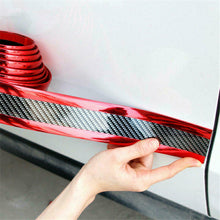 Accessories Car Sticker Door Sill Protector Rubber Plate Carbon Fiber Cover Trim