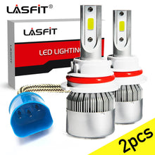 2x LASFIT 9007 HB5 LED Headlight Bulb High Lo Beam 6000K Super Bright 7600LM 60W