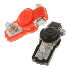 2x Car Accessories Adjustable Battery Terminal Clamp Clips Positive Negative