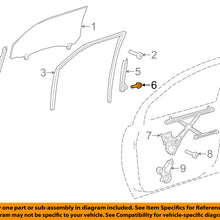 TOYOTA OEM 11-18 Sienna Front Door-Sash Channel Bolt 90151A0003