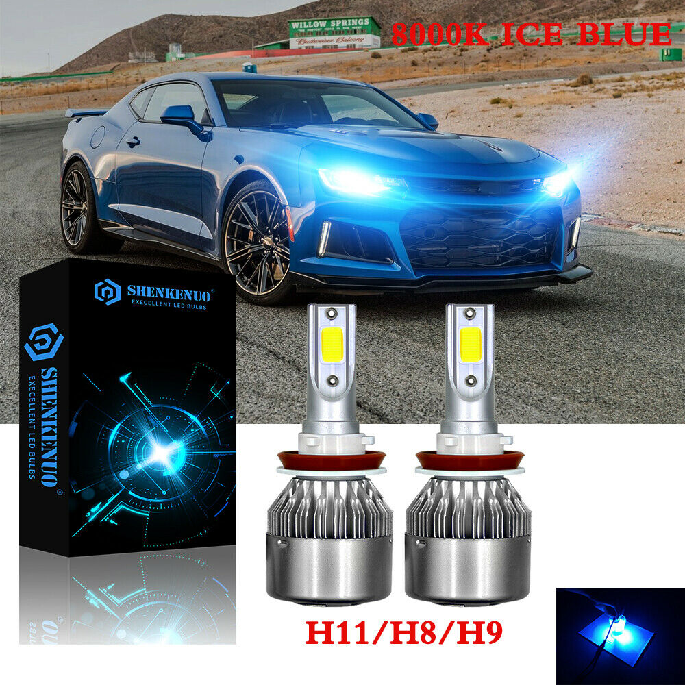 2X H11 LED Headlight Kit Low Beam Bulbs Super Bright 8000K 45Days Free Return