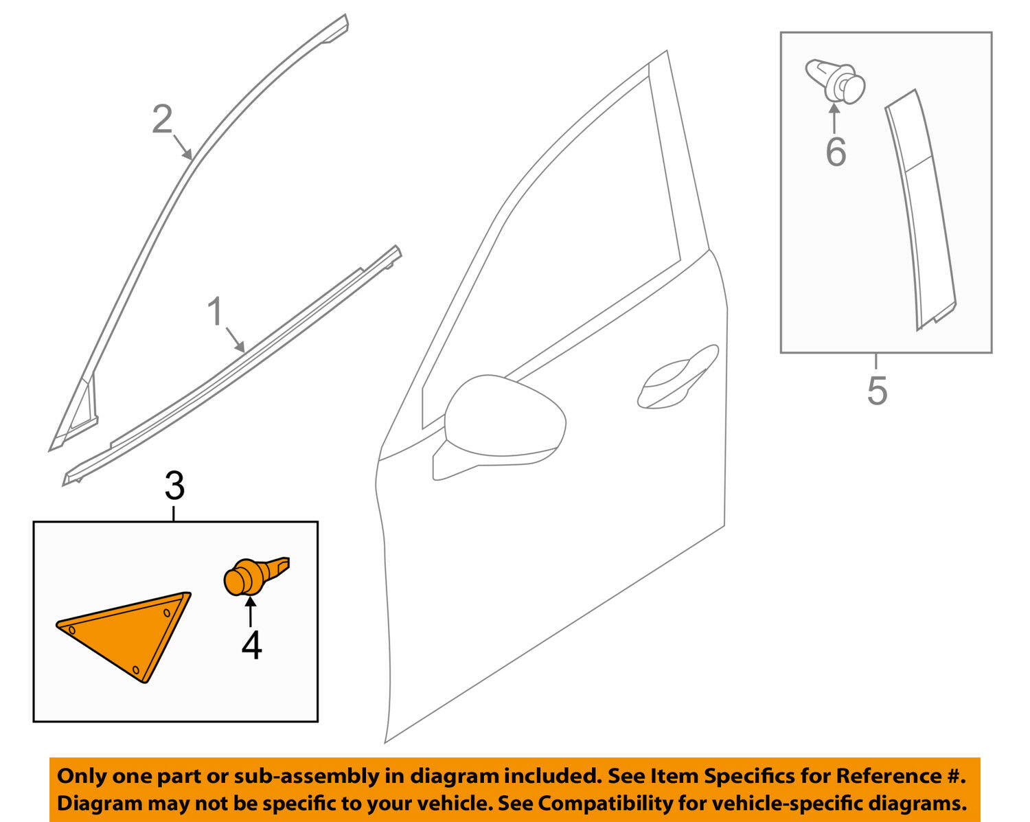 MAZDA OEM 14-18 3 Front Door-Corner Molding Right BJS76915YA