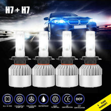 4x H7 H7 3830W 574500LM Combo LED Headlight High Low Beam Bulbs 6000K White