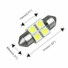 14x LED Interior Package Accessories For T10 36mm Map Dome License Plate Lights