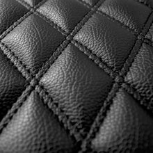 Leather Car Floor Mats Universal Auto Car SUV Van Diamond Pattern Black