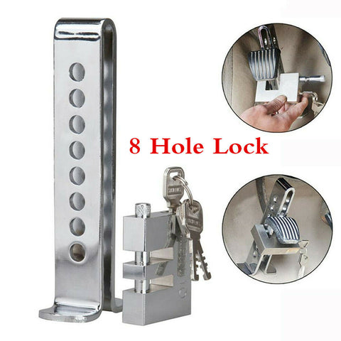 Truck Car Clutch Brake Stainless Steel Anti-Theft Security Device 8 Hole Lock