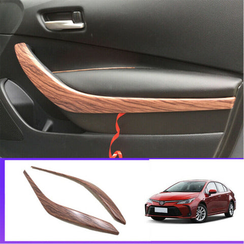 For Toyota Corolla 2019-2020 Wood grain inner door handle cover trim 2PCS