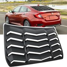 For Honda Civic 2016-2020 Rear Window Louver Cover Sun Shade Vent Lambo GT Style