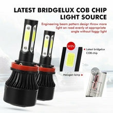 4-sides H11 H8 H9 60W 6000LM COB LED Headlight Bulb Conversion Fog Light HID