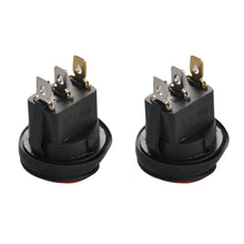 Pair 12V 20A Waterproof Round Red On/Off Rocker Switch Car Auto Boat SPST Marine