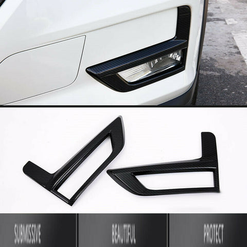 For Nissan Rogue 2017-2020 ABS Carbon Fiber Front bumper Fog Light Lamp Trim