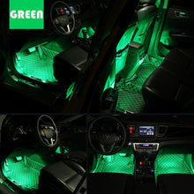 4x 12 LED RGB Car Interior Atmosphere Footwell Strip Lights Floor Decor Lamps