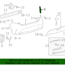 Genuine Toyota Bumper Cover Bracket 52575-12230