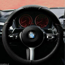 Black PU Leather 15" 38cm leather Car Steering Wheel Cover Non-slip Universal US