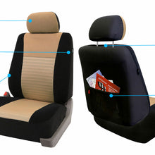 Mesh Car Seat Covers Front Rear Full Set For Auto Car SUV Van Beige Black