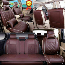 Luxury 5-Seats Car Sit Covers Sit Cushion PU Leather Protect Set Car Accessories