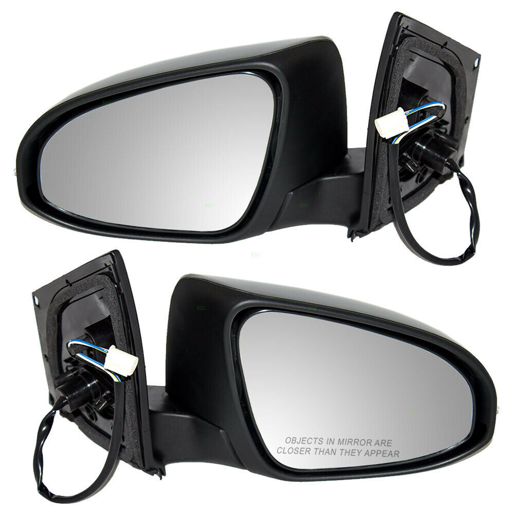 New Pair Set Power Side View Mirror Glass Housing for 14-19 Toyota Corolla