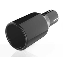 Universal Car Stainless Exhaust Tip Round Glossy Black 2.5" Inelt 3.5" Outlet