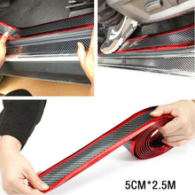 Car Carbon Fiber Rubber Moulding Strip Soft Trim Bumper DIY Door Sill Protector