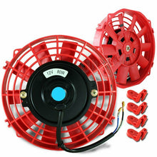 Universal 7" Red Electric Slim Push Pull Engine Bay Radiator Cooling Fan 1PC