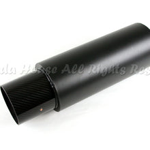 TRACK PERFORMANCE! 1X N1 STYLE ALL MATTE BLACK STRAIGHT EXHAUST MUFFLER+ CF TIP