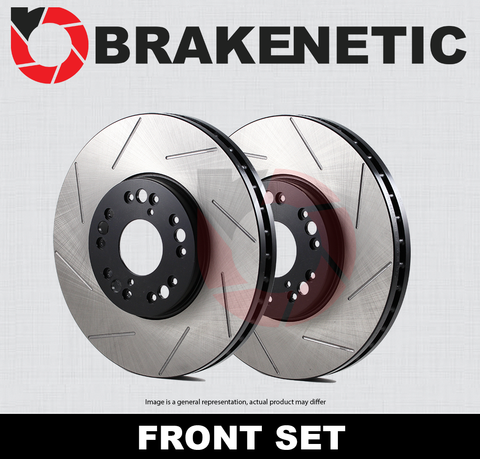 [FRONT SET] BRAKENETIC PREMIUM SLOTTED Brake Disc Rotors BNP44206.SS