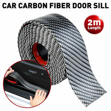 Bumper Protector Car Strip Carbon Fiber Rubber Door Edge Moulding Sticker Guard