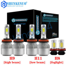 For 2014-2018 Nissan Rogue 6000K LED Headlight High Low Beam + Fog Light Bulbs