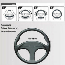 Car 38cm PU Leather Steering Wheel Cover Environmental Non-slip Black/ Beige