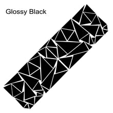 1pcs Geometric Triangle Graphics Decal Glossy Black Universal For Car Body Side