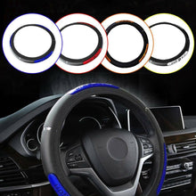 Car Steering Wheel Cover PU Leather Breathable Anti-slip 15inch/38cm Universal