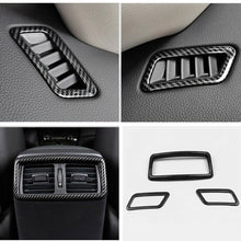 Car A/C Air Vent Cover Trim Carbon fiber look 3pcs For Nissan Rogue 2017 - 2020