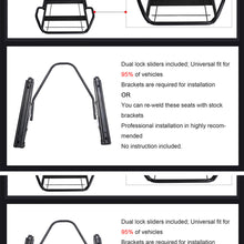 Universal PU Leather Racing Sport Seat Reclinable Seats W/ 2 Sliders US Stock