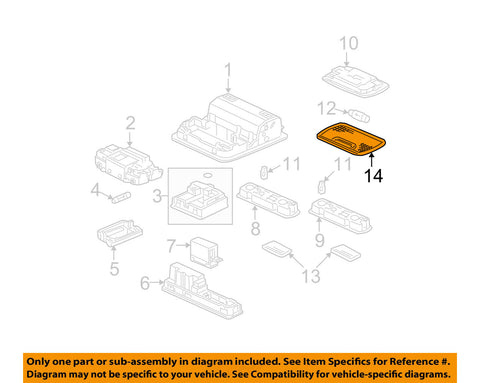 HONDA OEM Interior-Roof-Dome Light Lens 34253S5A305