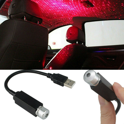 USB LED Car Roof Star Night Lights Projector Interior Ambient Atmosphere Galaxy