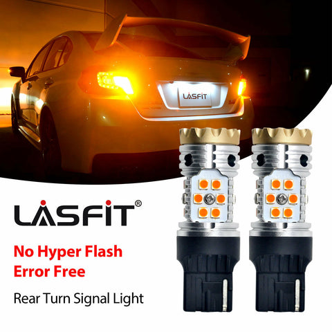 LASFIT 7440 Amber LED Turn Signal Light Bulbs Anti Hyper Flash Canbus Error Free