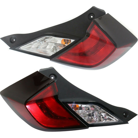 Tail Light For 2016-2018 Honda Civic Set of 2 Driver and Passenger Side