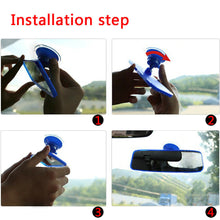 360°Car SUV Wide Flat Interior Rear View Mirror Suction Stick Rearview Universal